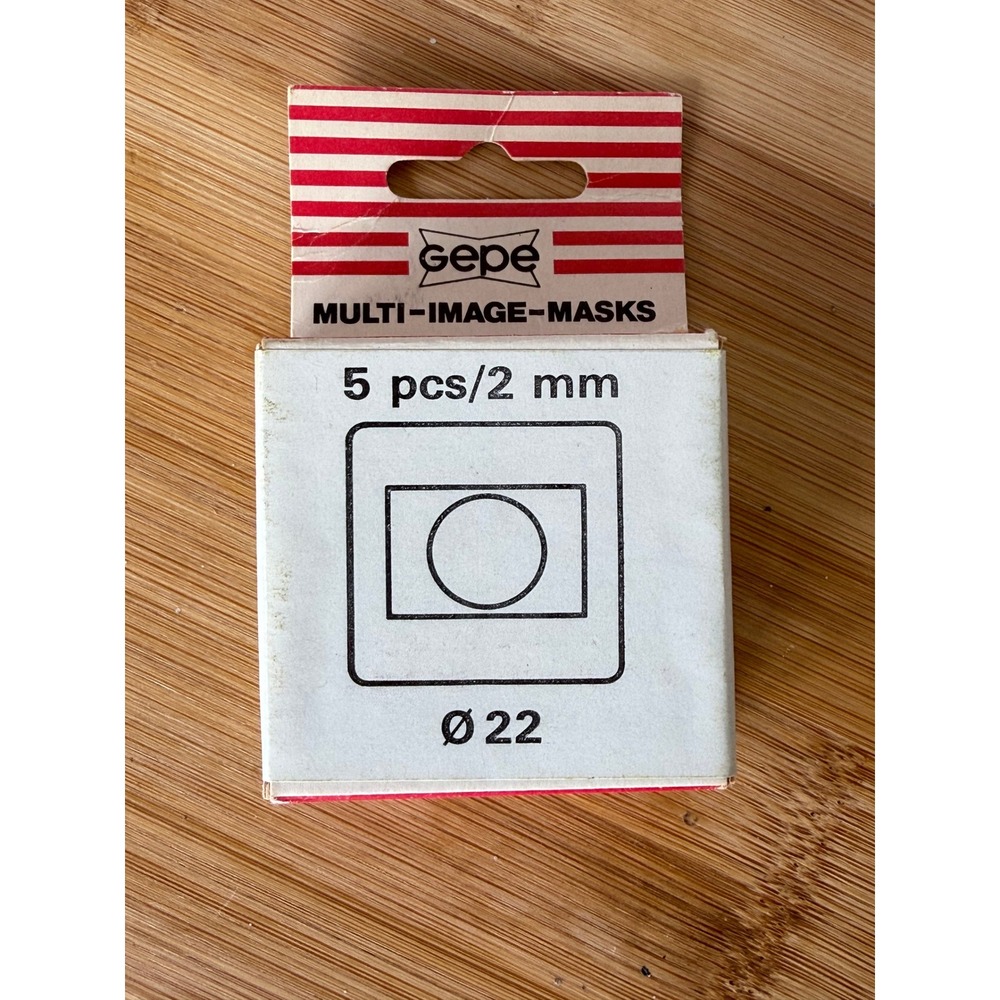 Vintage Gepe Multi Image Masks Ø22 35mm Slide Mount Masks 2pc Partial Box